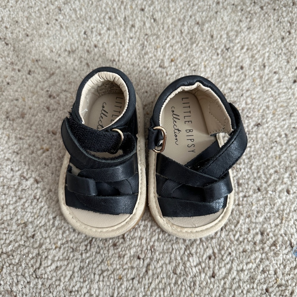 Little Bipsy Black Sandals Size 2